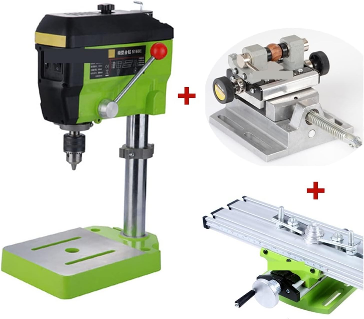 Mini Multi-function Workbench Drill 680W High Power BG-5168E Electric Bench Drill Portable Woodwork Drilling Milling Machine 680W with Efficiency