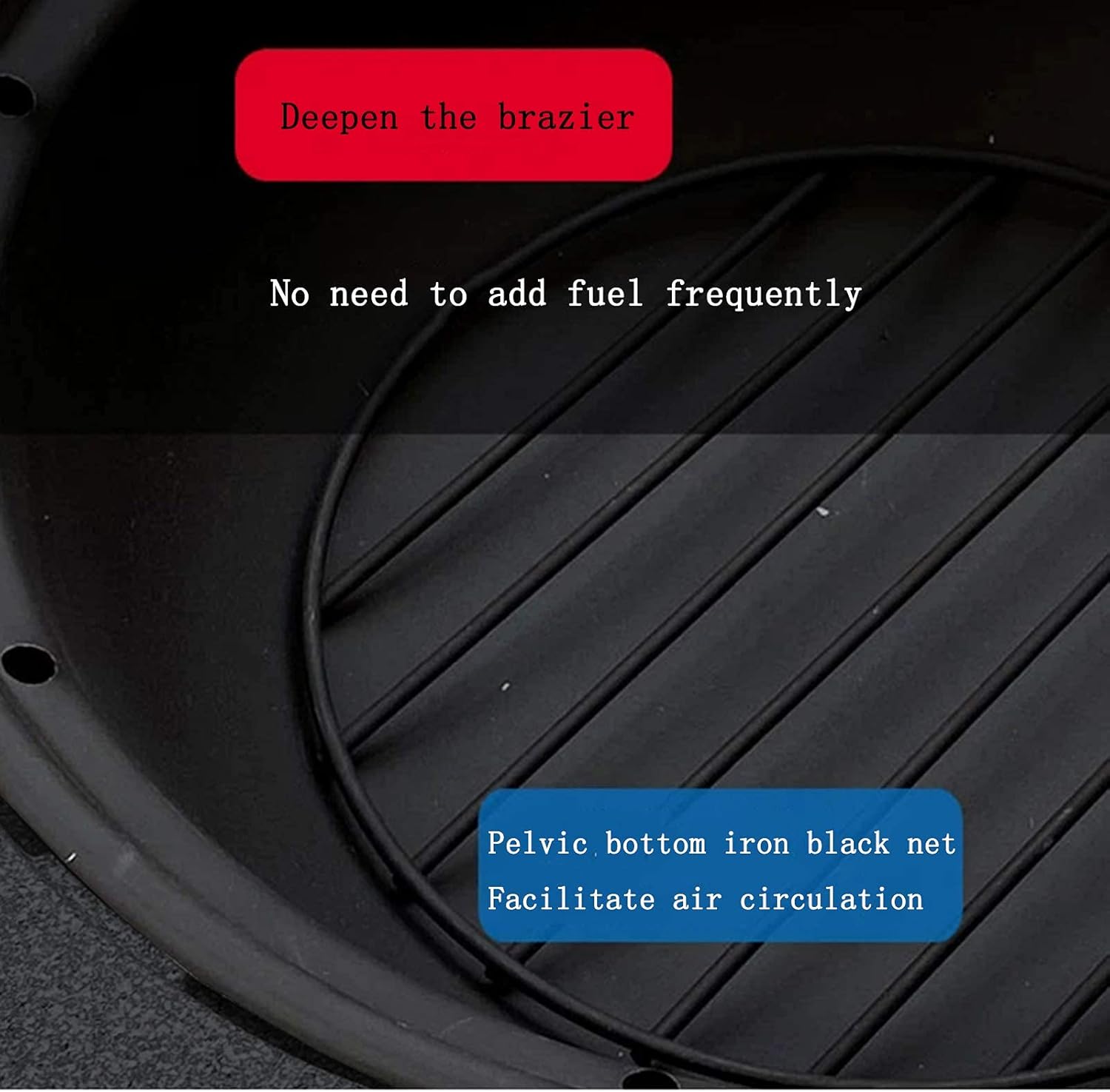 Garden Fire Pit Backyard Patio Garden Fireplace Concrete Round and Wood Burning Fire Pit 3 in 1 Fireplace for Bonfire Barbecue in The Wild with Grill Grate for Heati