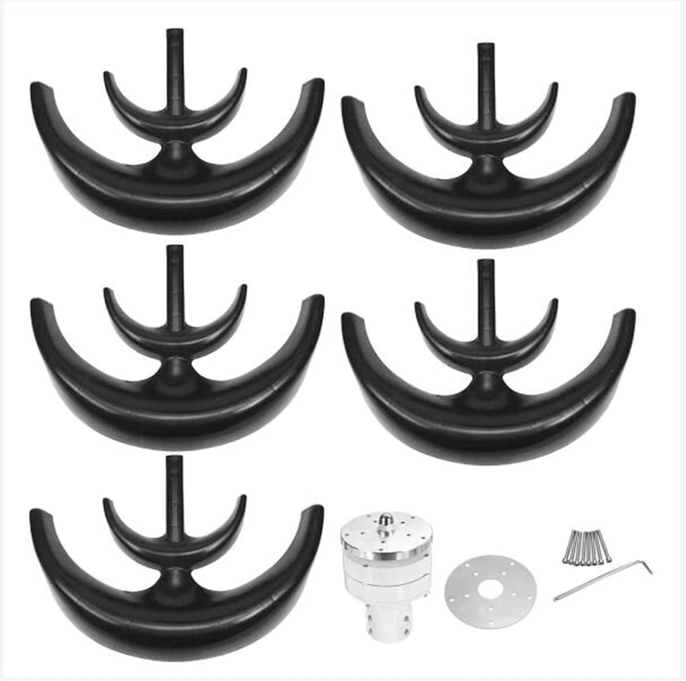 12000W Vertical Axis Maglev Wind Turbine High Voltage Generator, 12V 24V 48V with Charge Controller Household Windmill(5 Blades)