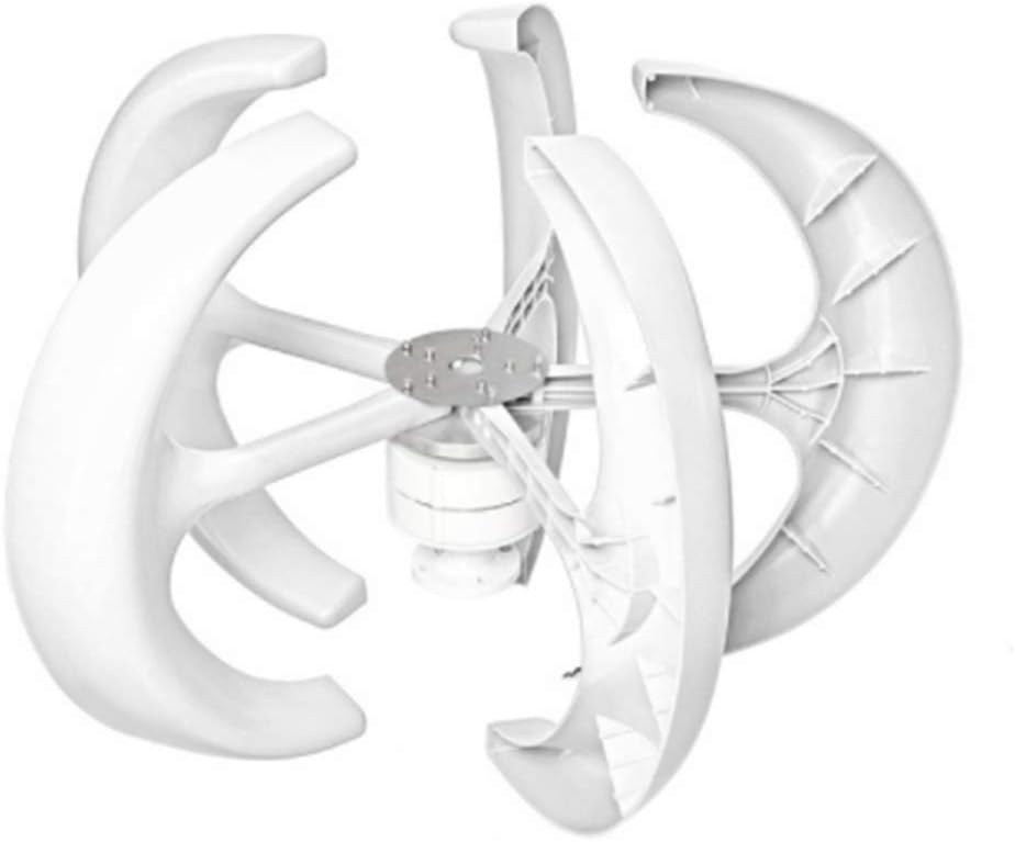 9000W Vertical Axi Wind Turbines Generator Lantern 12V 24V 5 Blades Motor Kit for Home Hybrids Streetlight Electromagnetic,White,24v