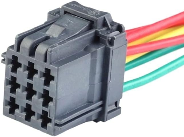 Hongpan 1 Pc 9 Pin 8-968971-1 Automobile Power Amplifier Connector Automotive Audio Amplifier Plug Wiring Harness 8-968971-2 9-966140-4(9 Pin Female A,20 Pcs)