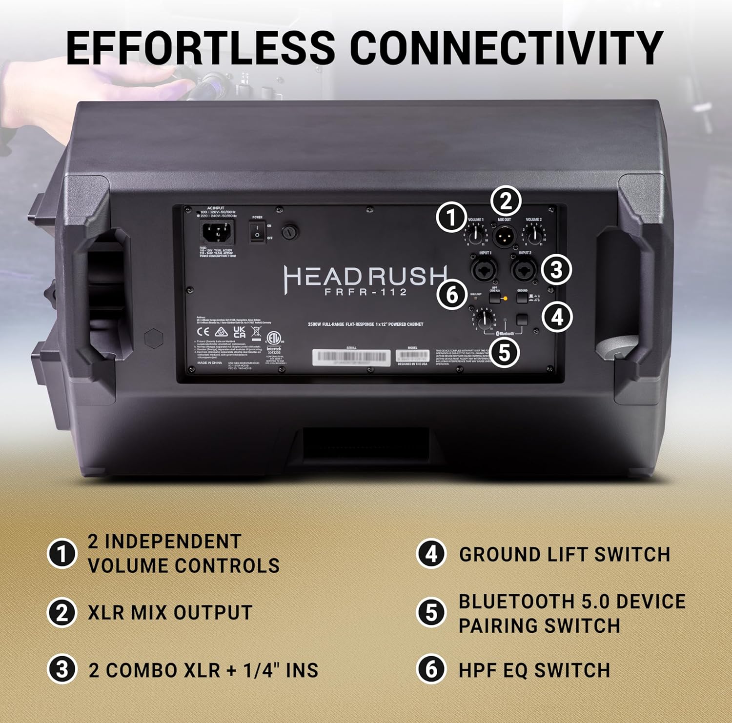 HeadRush FRFR112 MKII - 2500W Electric and Bass Guitar Amp, 12