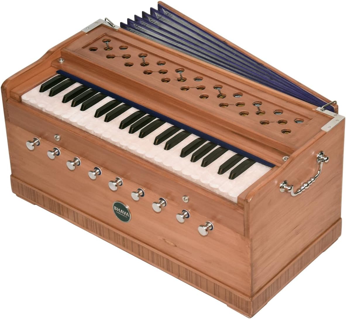Bhava Studio Harmonium | Standard Edition | 42 Key | Professionally Tuned & Refined in the U.S~ Handmade in India, Ethically Sourced | Long Sustain and Warm Tonality