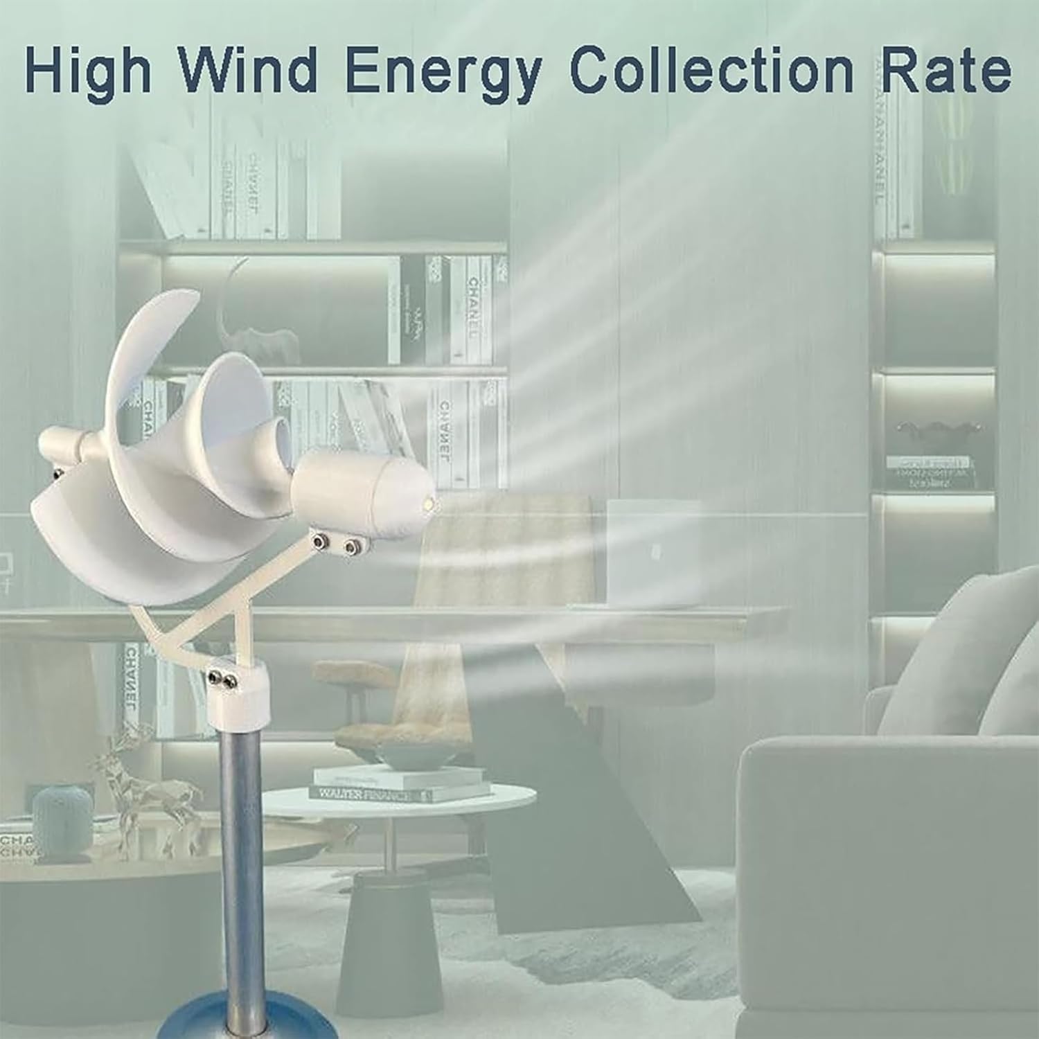 DIY Small Wind Turbine for Home　 10W Micro Spiral Wind Turbine Generator with LED Light Vertical Axis Wind Turbine Generator Model Permanent Magnet Generator Model(2pcs)
