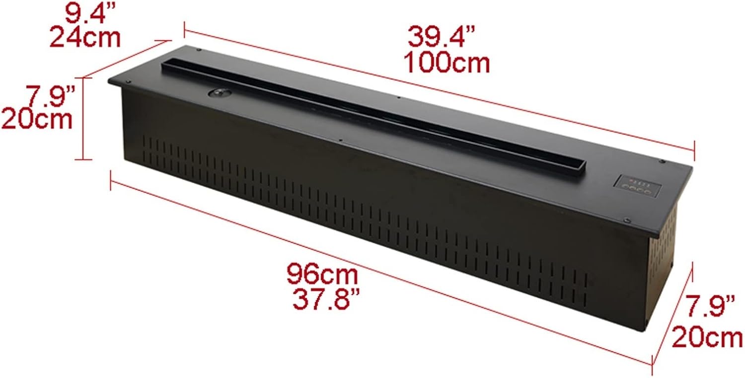 3D Water Vapor Fireplace with Humidifier Flame Decorative Steam Electric Fireplace 3D Simulation Flame Electric Fireplace ， Adjustable Flame and Remote Control Flame Decorative Fireplace(39.4-inch)