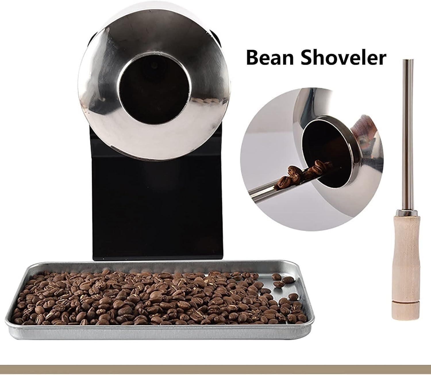 Household Coffee Bean Roasting Machine, Electric Household Stainless Steel Drum Type Rotation Coffee Bean Roaster Roller for Baking Coffee, Raw Beans, Peanuts, Grain