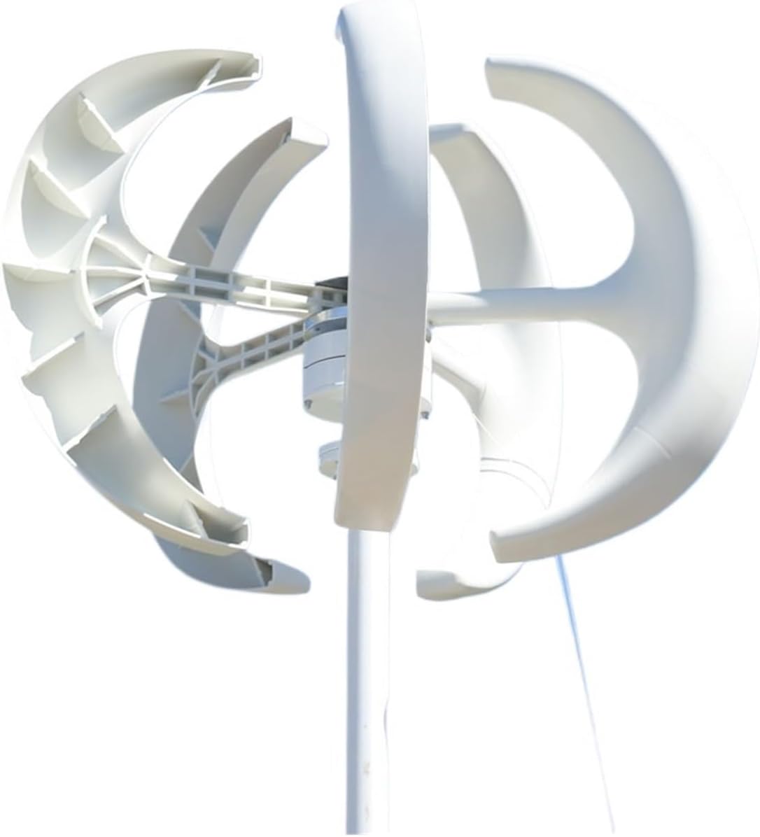 Wind Turbines, 6KW Free Energy Vertical Maglev Wind Turbine High nerator 5000W 24V 48V Household Windmill(White,48V)