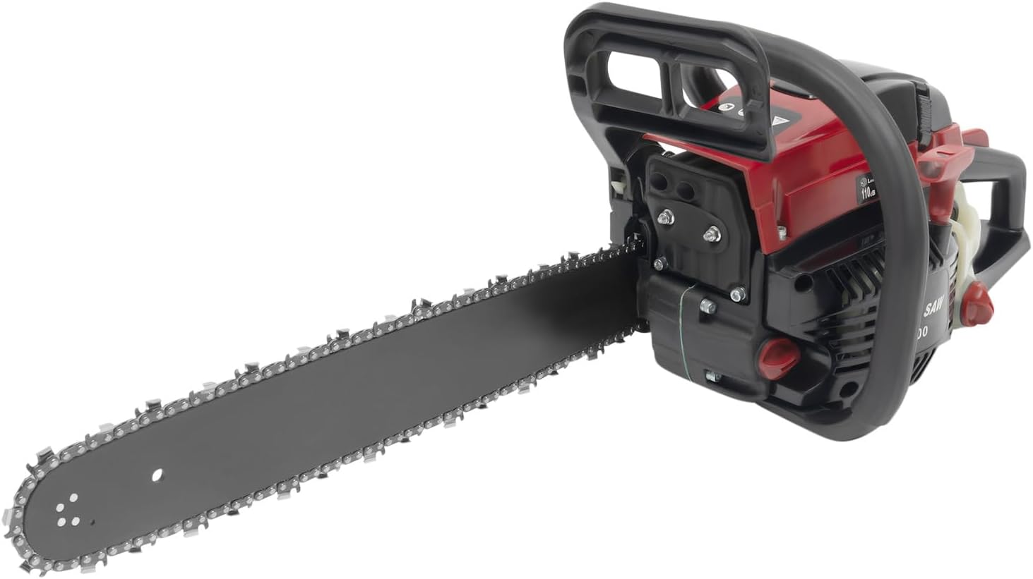 20 Inch Gasoline Chainsaw, 58CC 2 Stroke Gas Powered Chain Saws Single Cylinder Handheld Cordless Petrol Chain Saws Self-reset Pull Start Air-cooled System for Cutting Wood Pruning (Black and red)