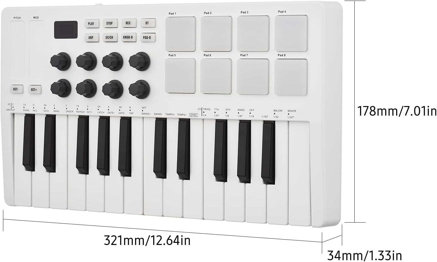 25-Key MIDI Control Keyboard and Single Channel Passive DI-Box Hum Eliminator