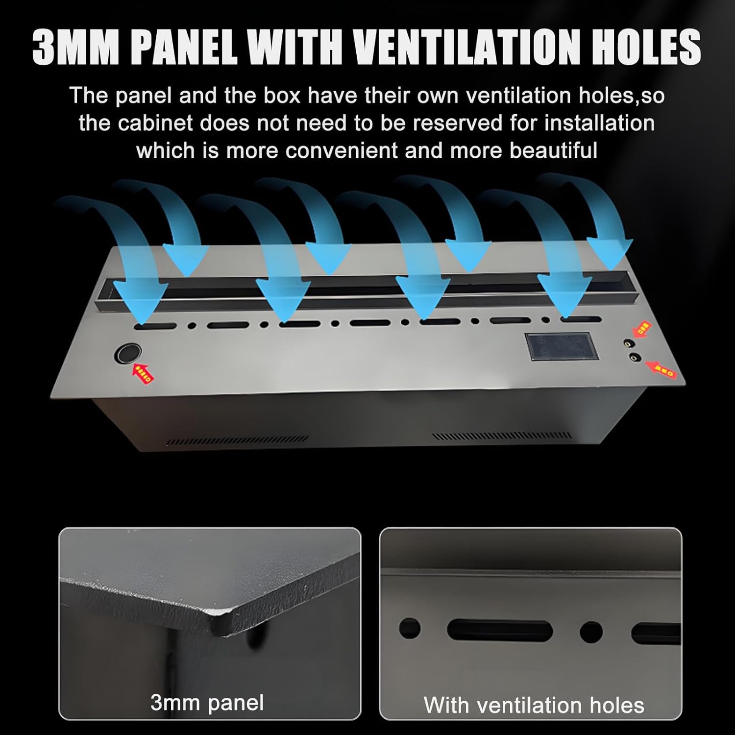 New Atomized Electric Fireplace,70cm-100cm/27.6-39.4 Inches Fireplace for Bedroom, Chiminea Electrica para Sala 3D Simulated Touchable Steam Flame with 7 Flame Colors 100cm/39.4in