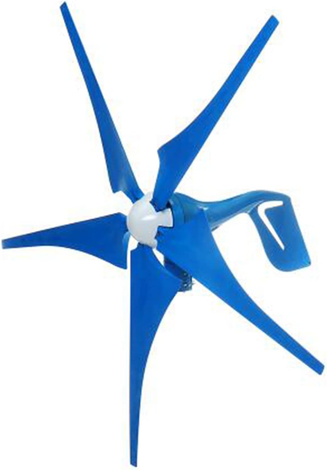 3000W No Noise Vertical Horizontal Wind Turbine Generator Set,12V 24V 48V 5 Blade Outdoors Wind Turbine W/Controller, for Home Street Lighting(Blue)