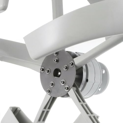 400W-1200W Vertical Axis Wind Turbine Generator Kit - 12V/24V, 5-Blade Design for Home, Garden & Boat - Efficient Renewable Energy Solution with Controller & White Lantern