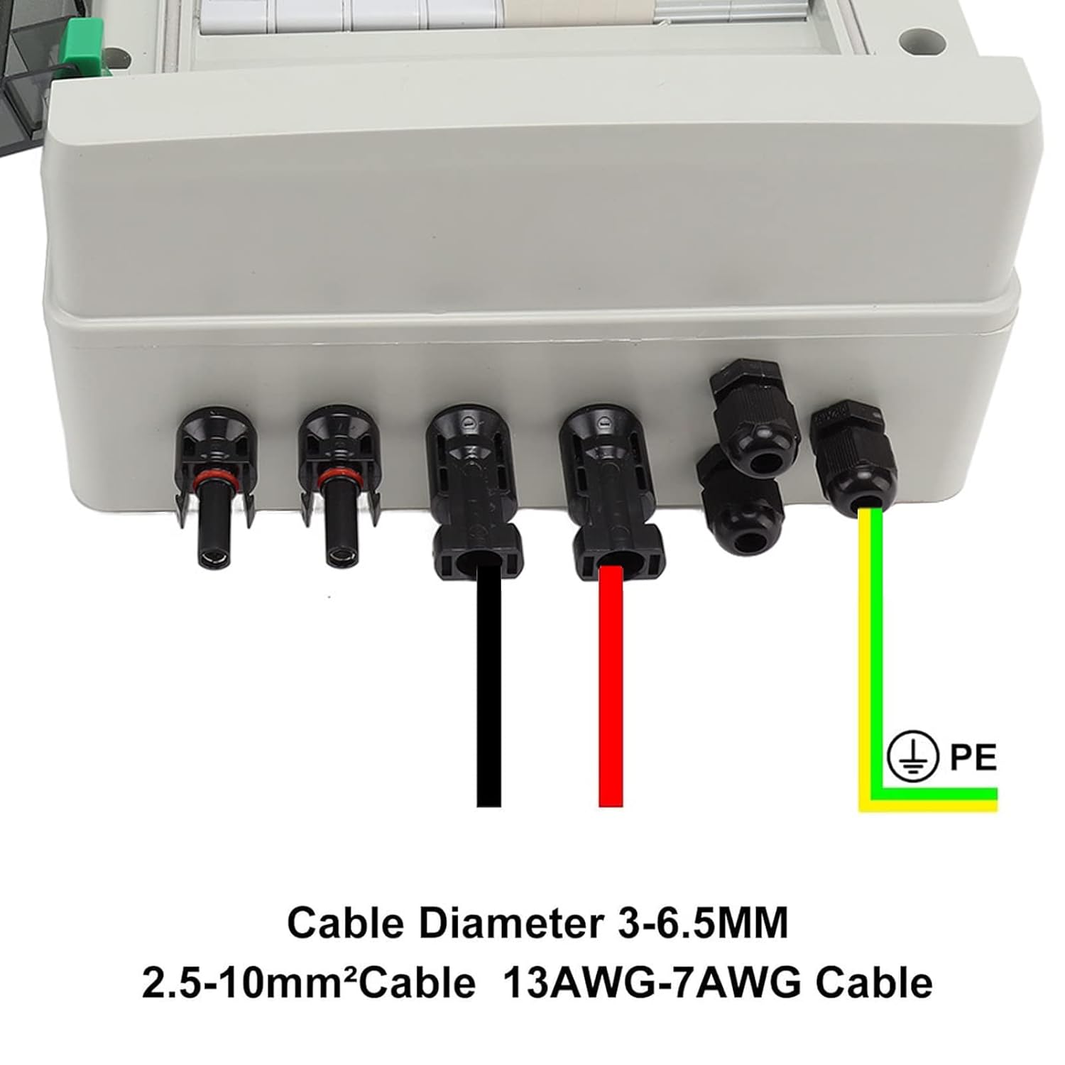 Solar Combiner Box Photovoltaic 2 String with 63A Circuit Breaker DC 1000V