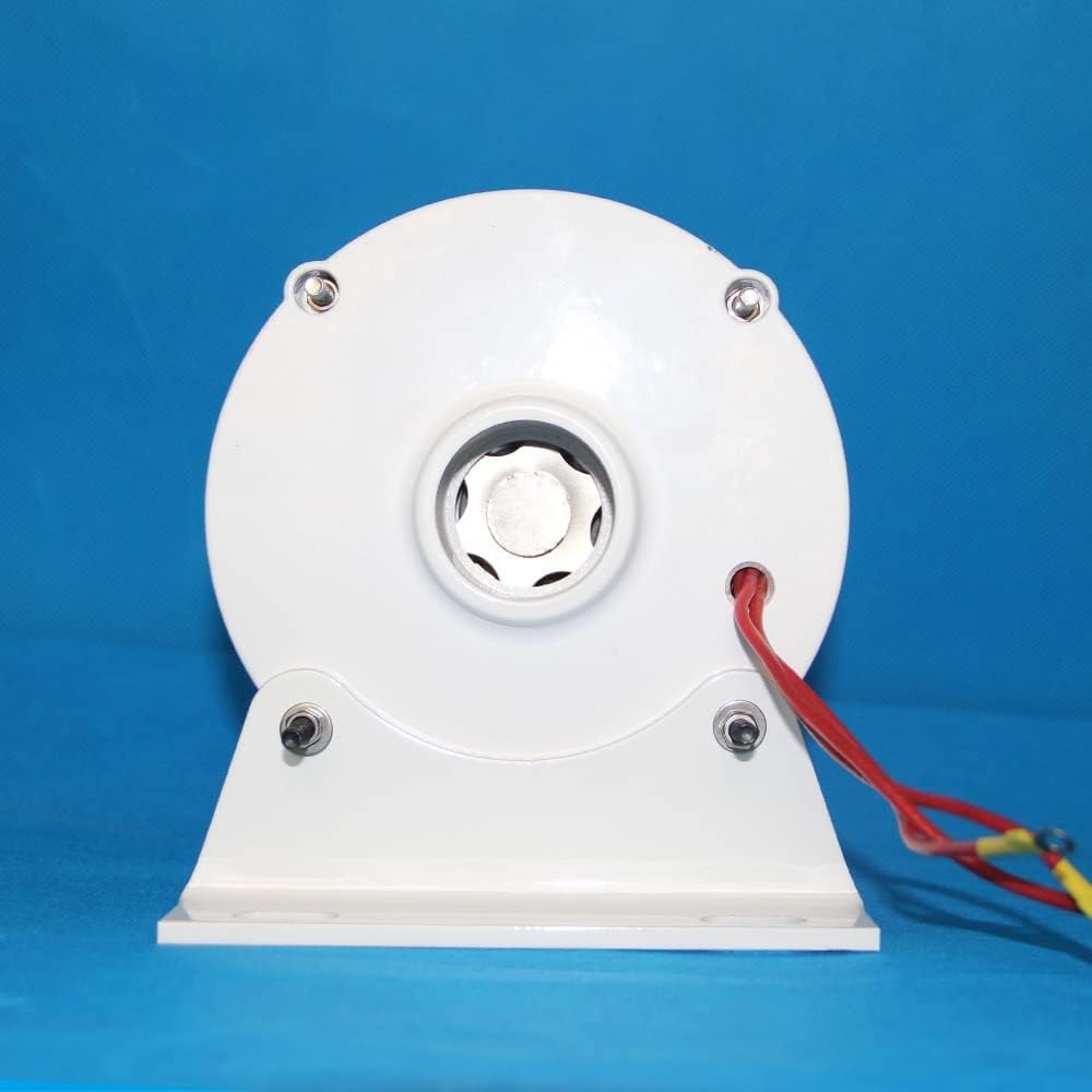 Wind Turbine, New Energy Wind Turbine and Water Turbine Low Speed 100W 200W 12V 24V Gearless Permanent Magnet Generator Horizontal Wind Turbine(with Base,24V_100W)