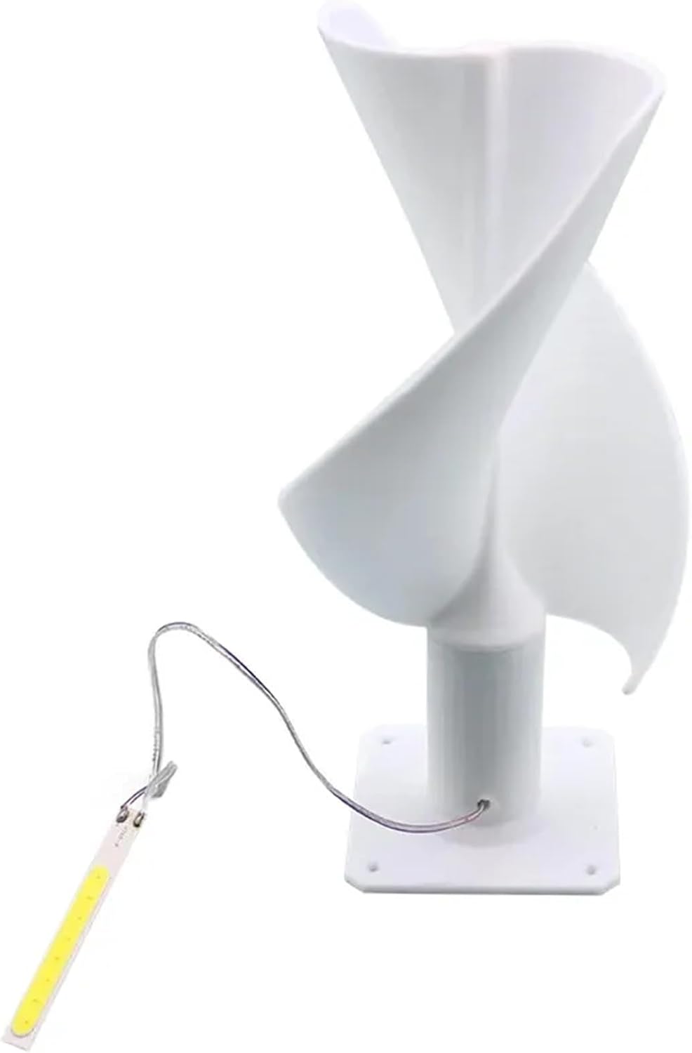 20W Micro Spiral Blade Wind Turbine Generator Model With LED Light, DIY Permanent Magnet Small Wind Turbine For Educational Display And Demonstration