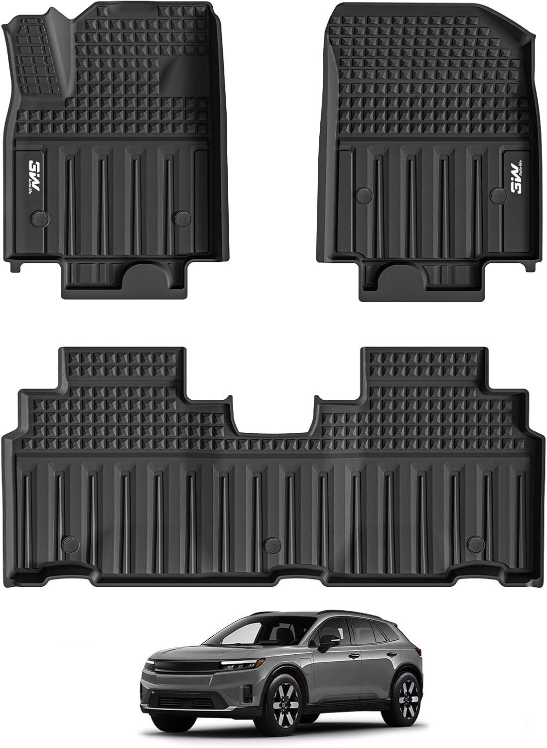 Floor Mats for Honda Prologue/Chevrolet Blazer EV 2026-2024 & Cadillac Lyriq 2026-2023 All Weather TPE Custom Fit Floor Liners Cover Protector for Honda Prologue Accessories, Black