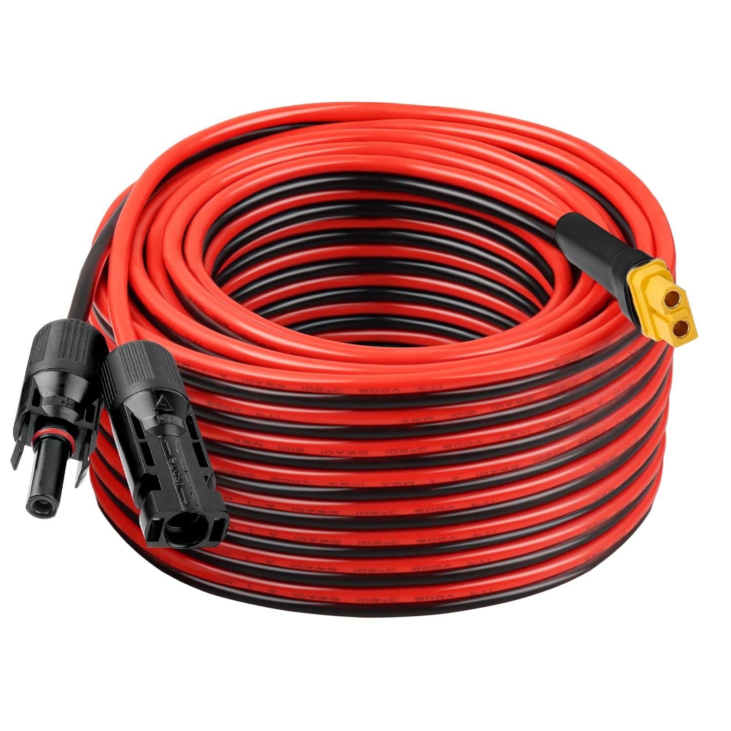 10AWG 50FT XT60 Solar Extension Cable 2 3 6 10 15 20 25 35 40 50 75 100FT XT60 Solar Extension Connector Adapter Thicker Cable Female to Male for Portable Power Station Solar Panel RC LiFePO4 Battery