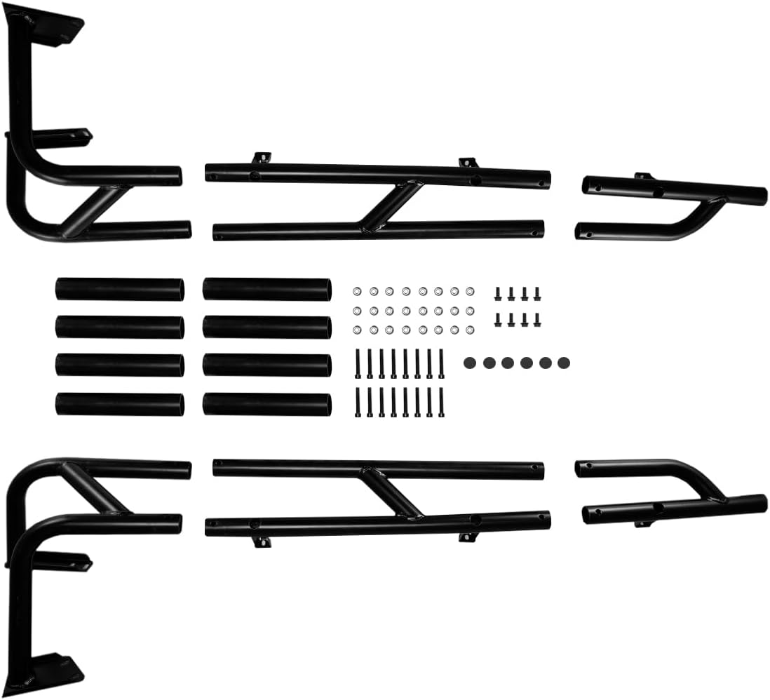 A & UTV PRO Nerf Bars Rock Sliders for 2020-2025 Honda Talon 1000 Accessories Combined Side Steps Tree Kickers Bumper Protector Brush Guard 4 Seat for Honda Talon 1000X-4 1000XS-4 1000R-4 1000RS-4