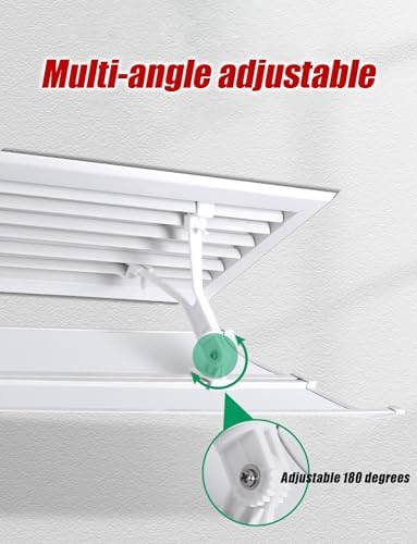 Air Conditioner Flow Deflector Central AC Vent Cover, Adjustable Outlet Air Wing Air Diverter Cover, Prevent Direct Blowing Baffle, for Vents/AC/Ceiling Registers