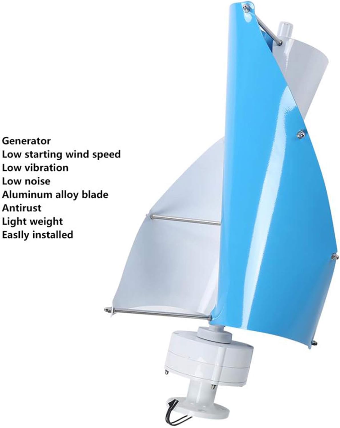 6000W Spiral Vertical-Shaft Medium Wind Generator,12V/24V/48V Wind Turbine Generator Windmill Kit,Suitable for Outdoor Street Lights,7000w,12V