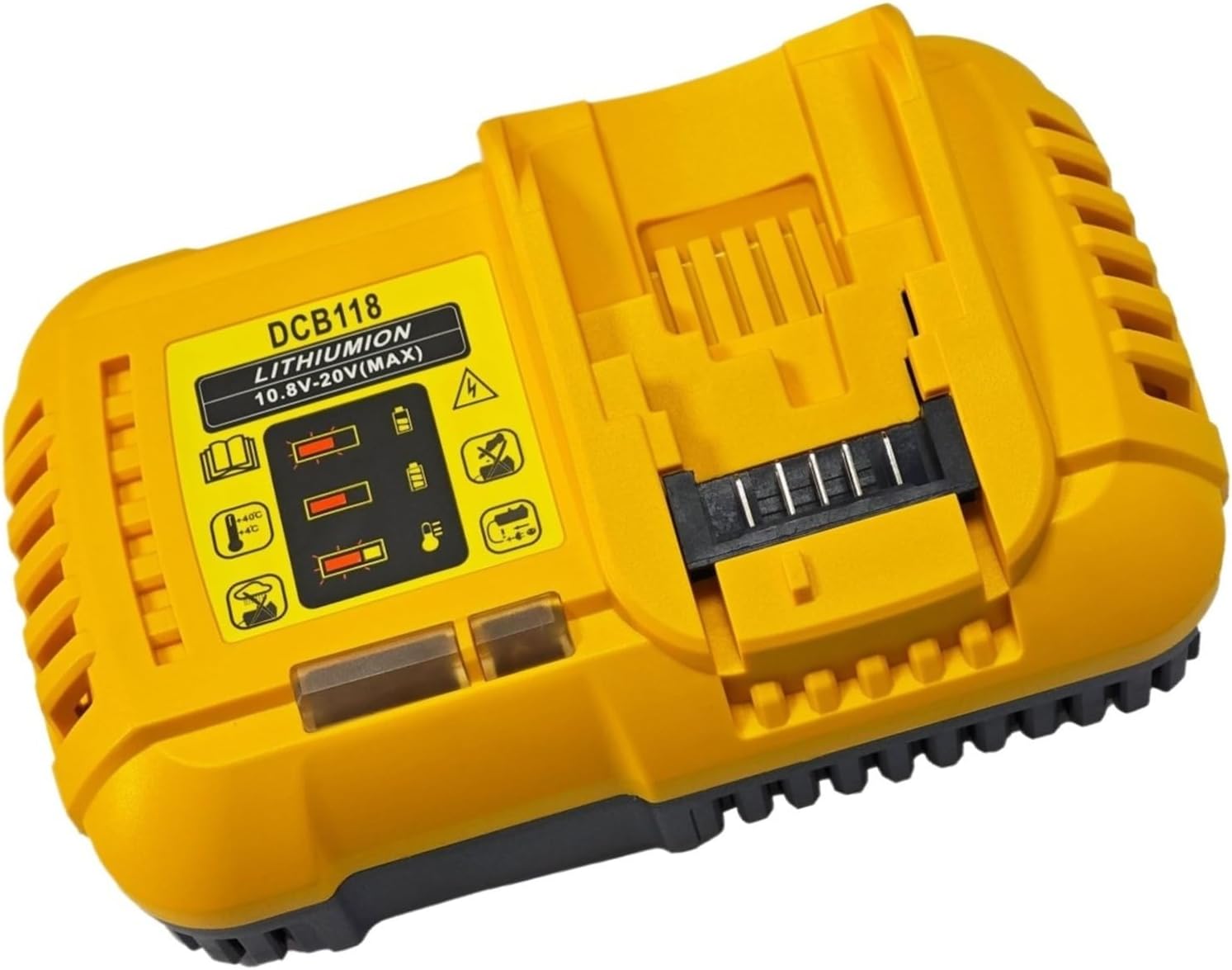 DCB118 20V 6A Battery Charger with Cooling Fan，Compatible for DeWalt 20V MAX Lithium-Ion Tools, Power Drill, Electric Screwdriver and More(EU)