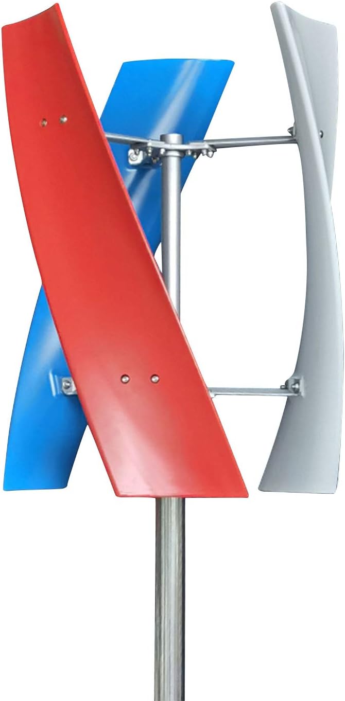 400W 12V Wind Turbine Generator Maglev Generator 3 Blade Vertical Axis Generator 3 Phase AC Permanent Magnet Generator Wind Turbine Kit with Controller