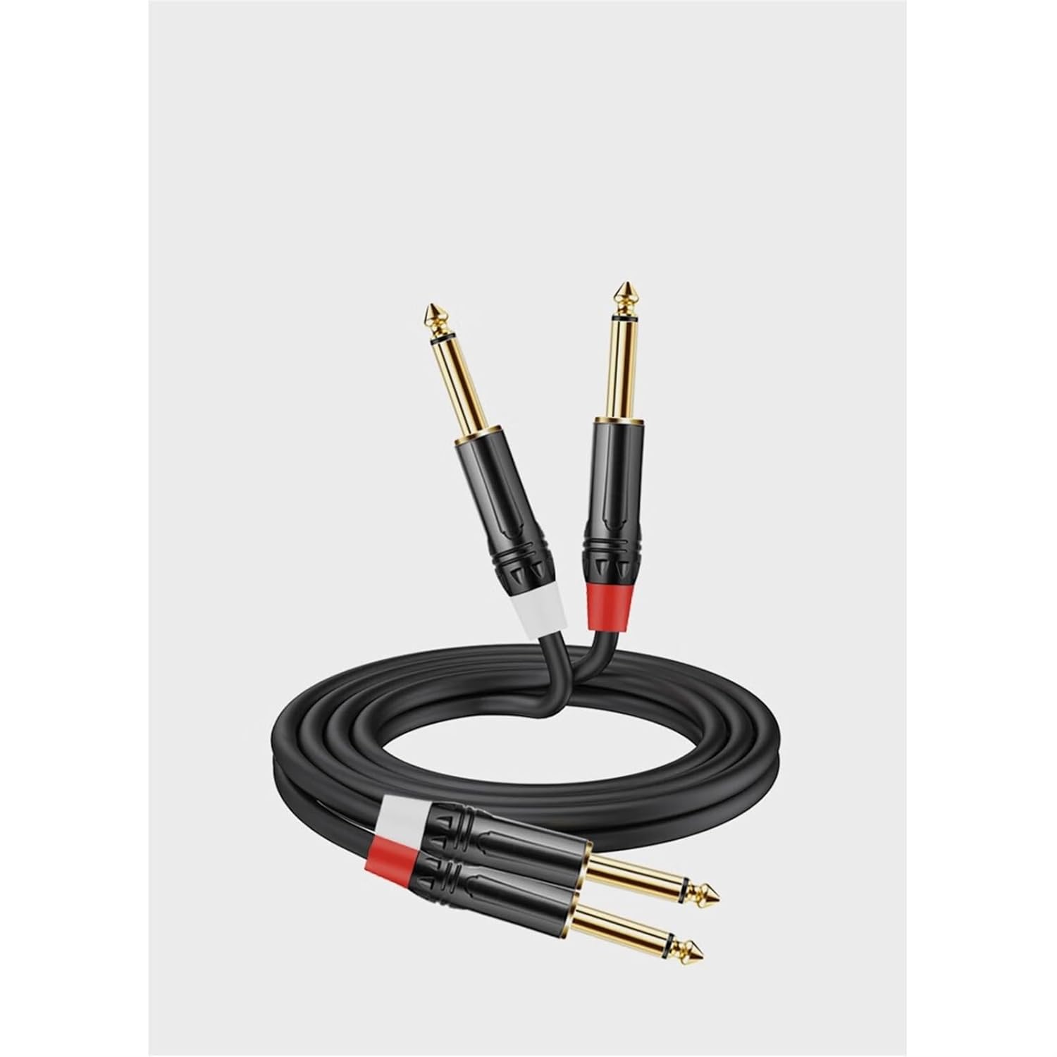Pro Audio Cable 6.35 Cable Male to Male 6.5mm Large Two-core Mixer Amplifier Electric Guitar Connection Cable(One Pair,30m)