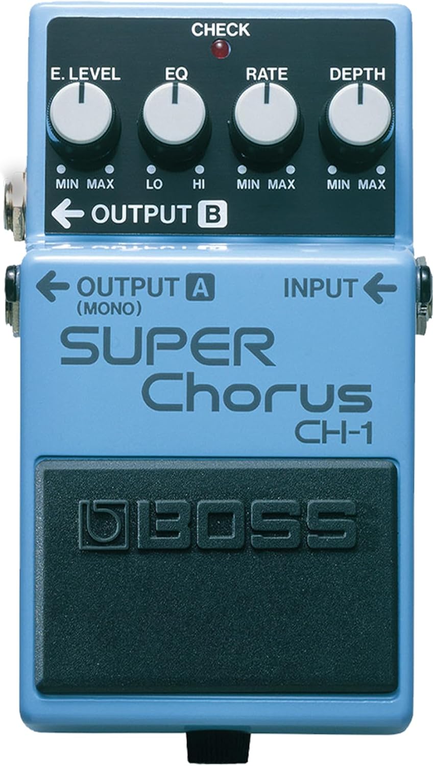 BOSS CH-1 SUPER Chorus | Classic Compact Chorus Effects Pedal | Cystal-Clear Tone for Guitar & Keyboards | Versatile Sound Shaping | Mono & Stereo Connectivity | Easy-to-Use Controls