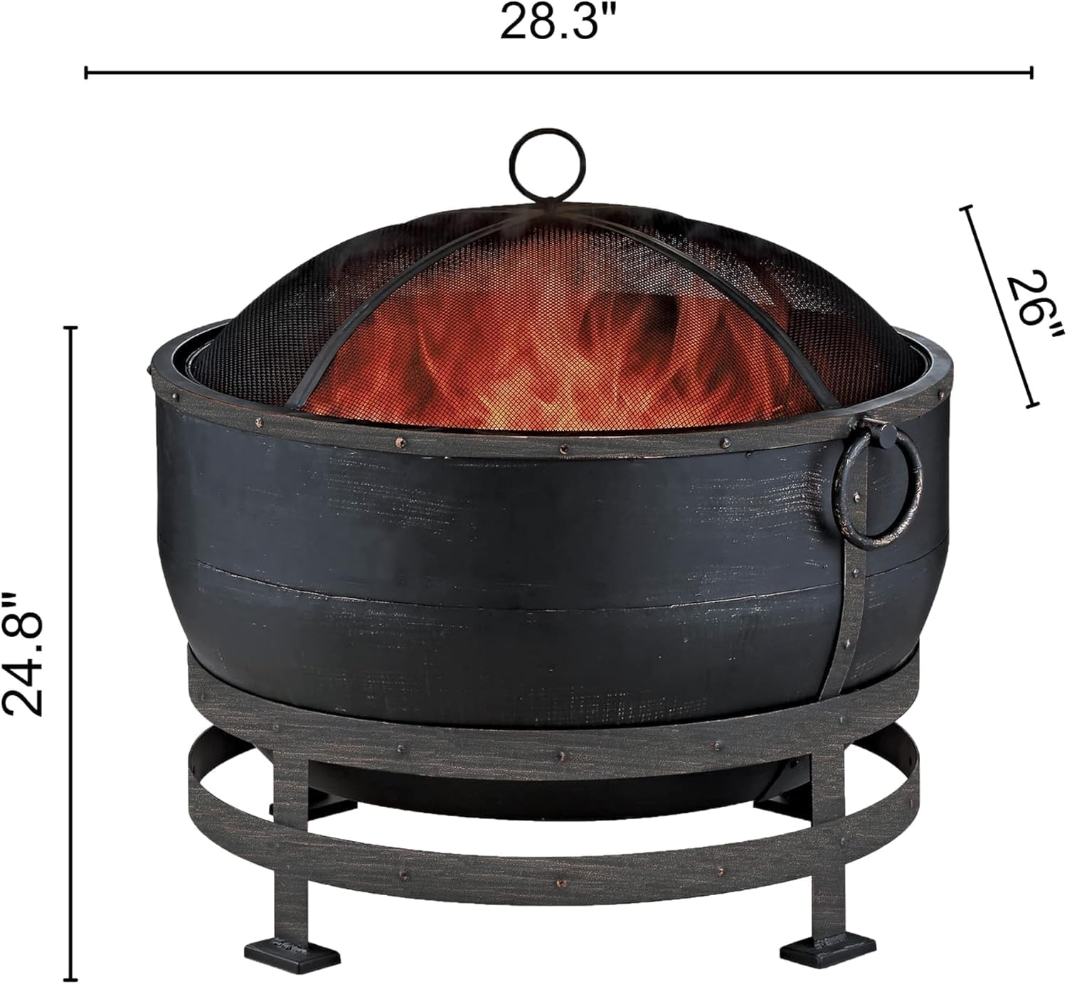 Endless Summer Wood Burning Outdoor Fire Pit with Kettle Design