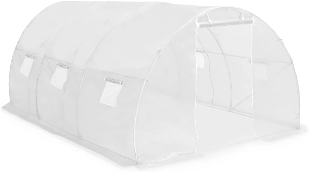 vidaXL Greenhouse with Steel Foundation Cold Frame Plant Tent Garden Warm Hot Tomato House Growth Tunnel Garden Yard Outdoor Structure 145,3 ft²