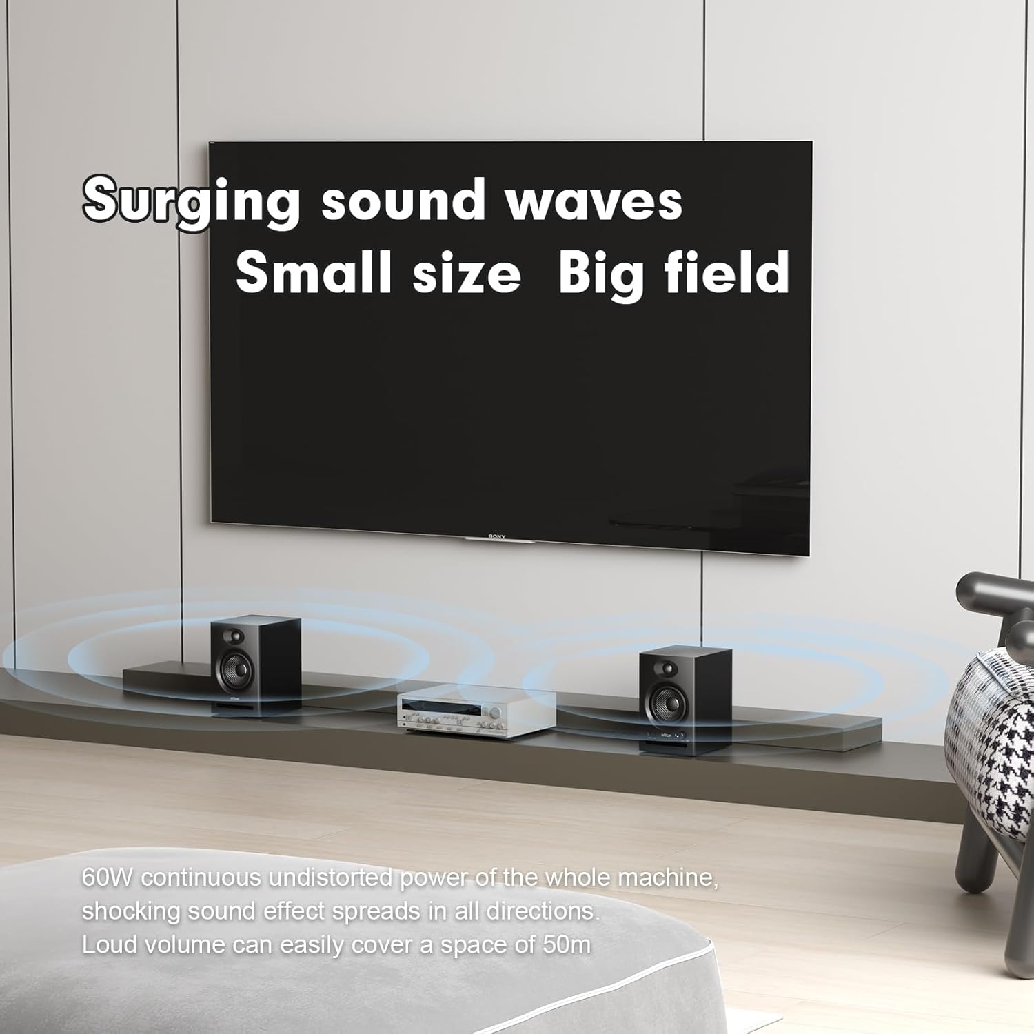 Ortizan C7 Dual-Mode 2.0 Studio Monitors, Active Monitor Speakers for Near Field Music Production, Bluetooth 5.3 Wireless Computer PC Monitor Gaming Bookshelf Speakers(Pair, Black)