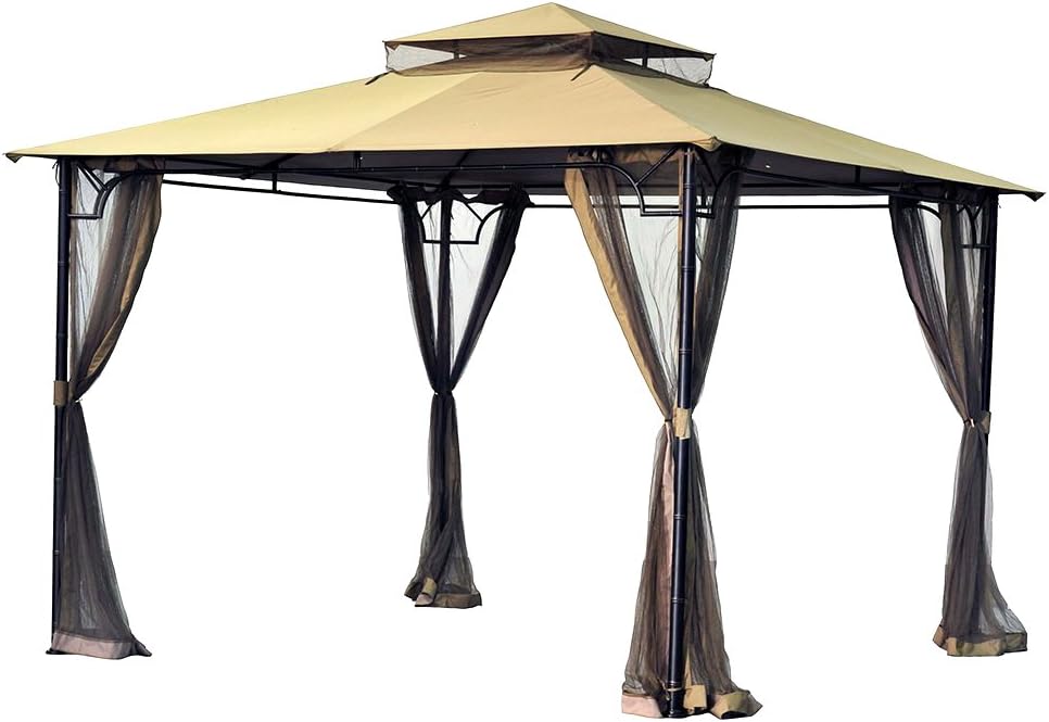 Garden Winds Replacement Canopy for The Bamboo Look Grove L-GZ136PST-8, L-GZ136PST-8B Gazebo - Standard 350 - Beige