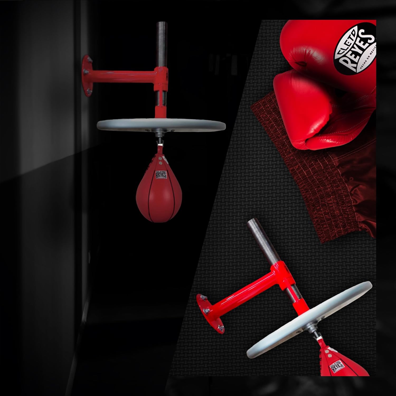 CLETO REYES Speed Bag Platform with Wall Mount, Punching Bag Accessories, Professional Boxing Equipment for Training at Home, MMA, Kickboxing, Muay Thai