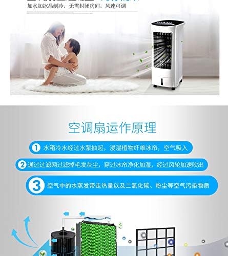 Cooling Fans Evaporative Air Cooler Fan Humidifier with Remote Control 2 Functions Heating and Cooling for Indoor Home Office 3 Speed Setting