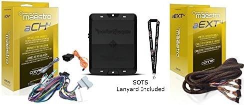 Rockford DSR1 8-Channel Interactive Signal Processor w/Integrated Module & ADS HRN-AR-CH4 Vehicle-Specific Amplifier Replacement Harness HRN-AR-EXT4 4-Meter Extension Cable Bundle