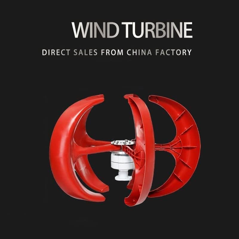 LiuSj JUnSt Vertical Permanent Magnet Generator,12000W 12V24V 48V Vertical Axis Windmill Low Noise Vertical Wind Generator with Controlle for Home Camping(Red)