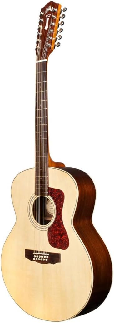 Guild Guitars F-1512 12-string Acoustic Guitar, in Natural, All Solid Woods Jumbo, Westerly Collection with Premium Gig Bag