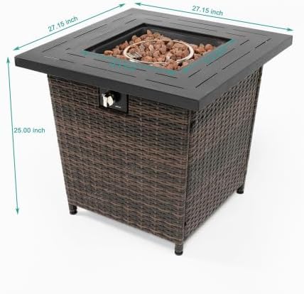 Fire Pit Propane/Liquefied Petroleum Gas FirePit Table 28