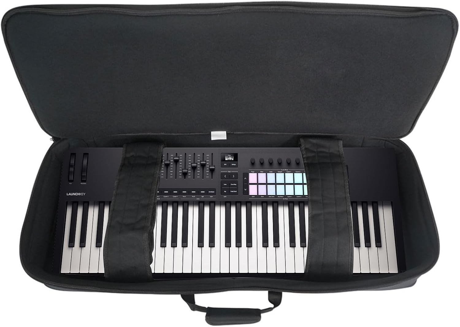 Audiosavings Bundle: Novation LAUNCHKEY 61 MK4 61-Key USB MIDI Ableton Live Keyboard Controller Bundle with Rockville BEST BAG 61 Key Padded Rigid Durable Keyboard Gig Bag Case+Foam Insert (2 Items)