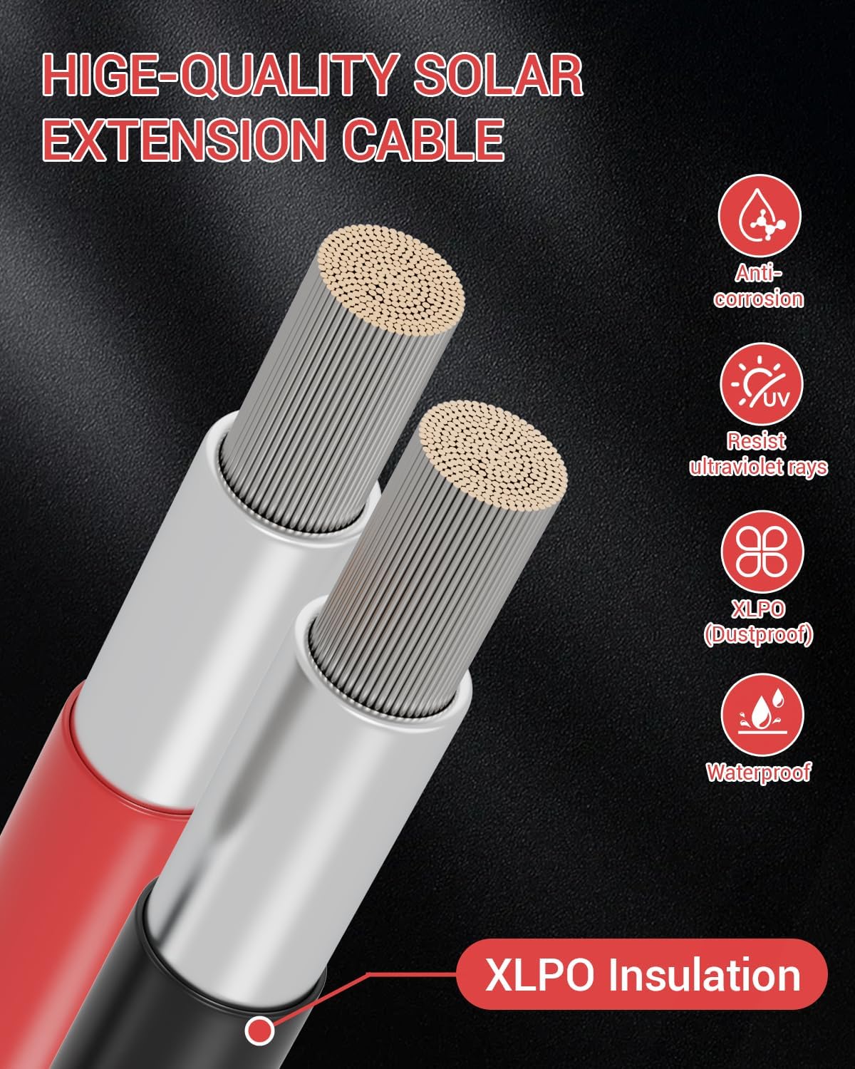 10AWG Solar Extension Cable 70FT, Solar Panel Wire, 10 Gauge Tinned Copper PV Wire with Waterproof Female and Male Connector for Home Marine RV Solar Photovoltaic Systems