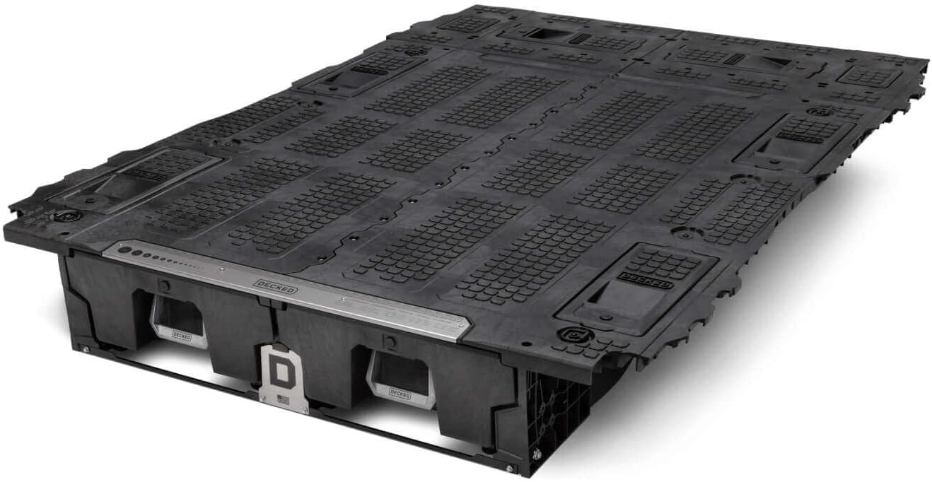 DECKED Truck Bed Storage System Includes System Accessories, Compatible with Ford Super Duty (1999-2016) 8'