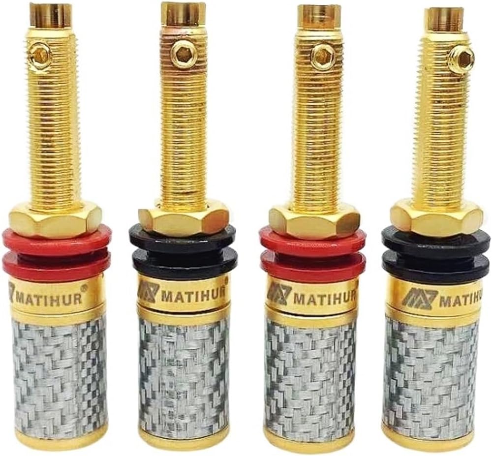 Pure Copper Gold Speaker Socket Audio Speaker Connector Amplifier Terminal Binding Post Banana Socket Connector