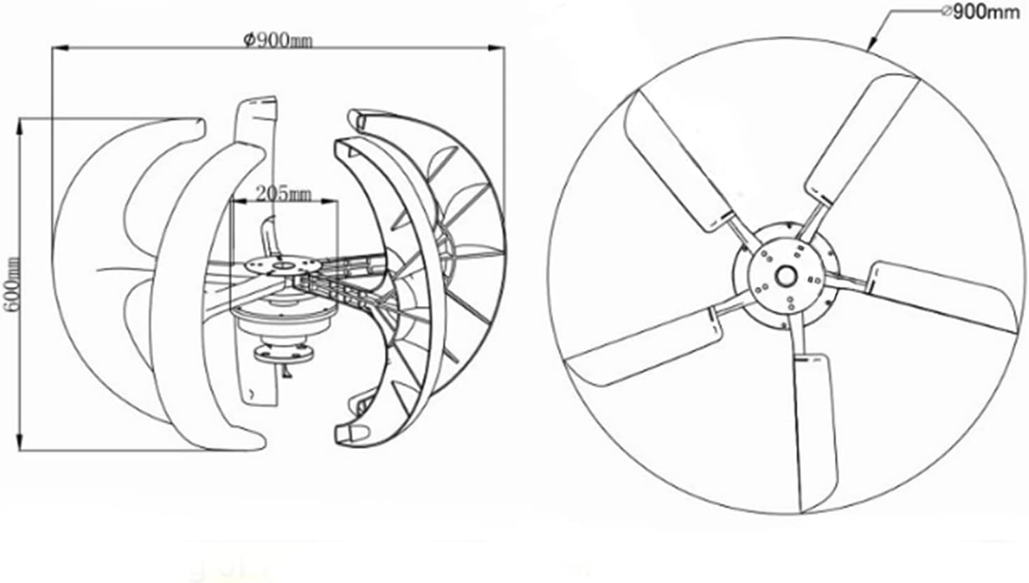 1000W Windmill Wind Turbines Generator,Permanent Magnet Wind Turbine 12V 24V 48V 220V No Noise with Controller Vertical Wind Turbines Generator for Home Camping