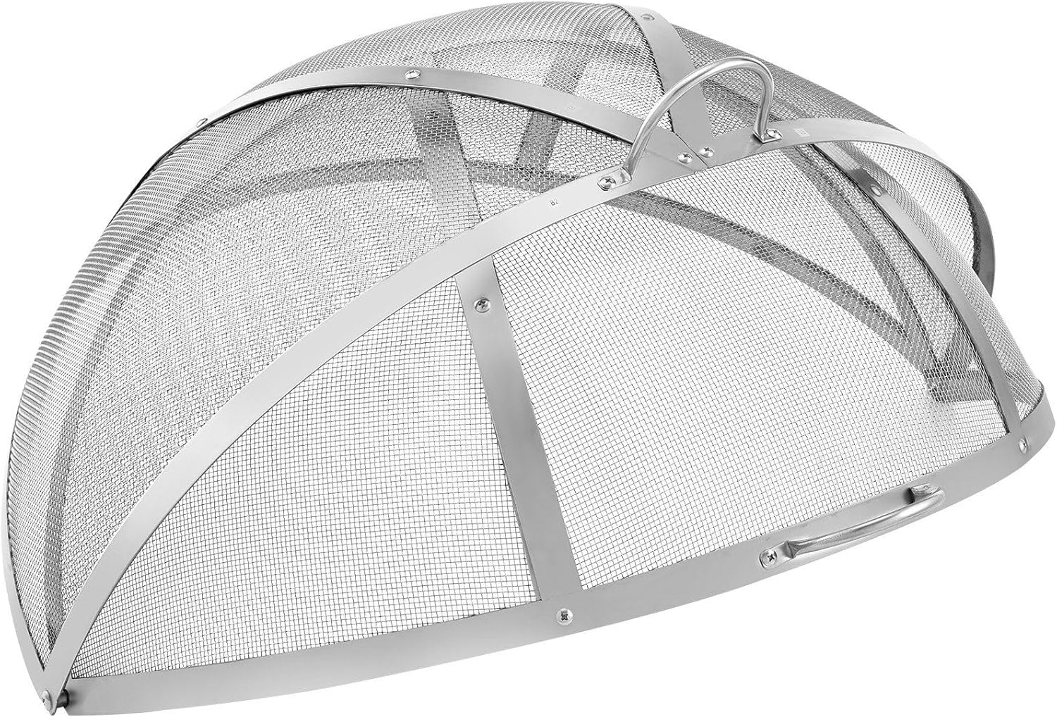 40-Inch Fire Pit Spark Screen Lid,Heavy-Duty Stainless Steel Mesh Cover with Dual Handles,Easy Assembly,Round Fire Pit Cover for Outdoor Patio,Backyard Fire Pits and Fire Bowls