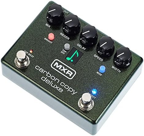 MXR M292 Carbon Copy Deluxe Analog Delay Pedal Bundle w/4 Cables, 9V Power Supply, and Dunlop Polishing Cloth