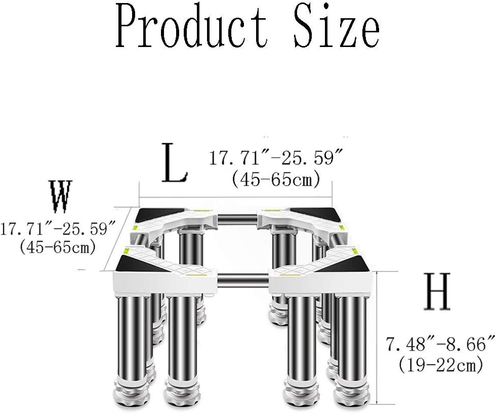 Universal Washing Machine Stand Refrigerator Stand Base Multi-Functional Furniture Drum Adjustable Stent 4/8/12 Feet Telescopic Freezer Floor Trays for Air Conditioner Dryer