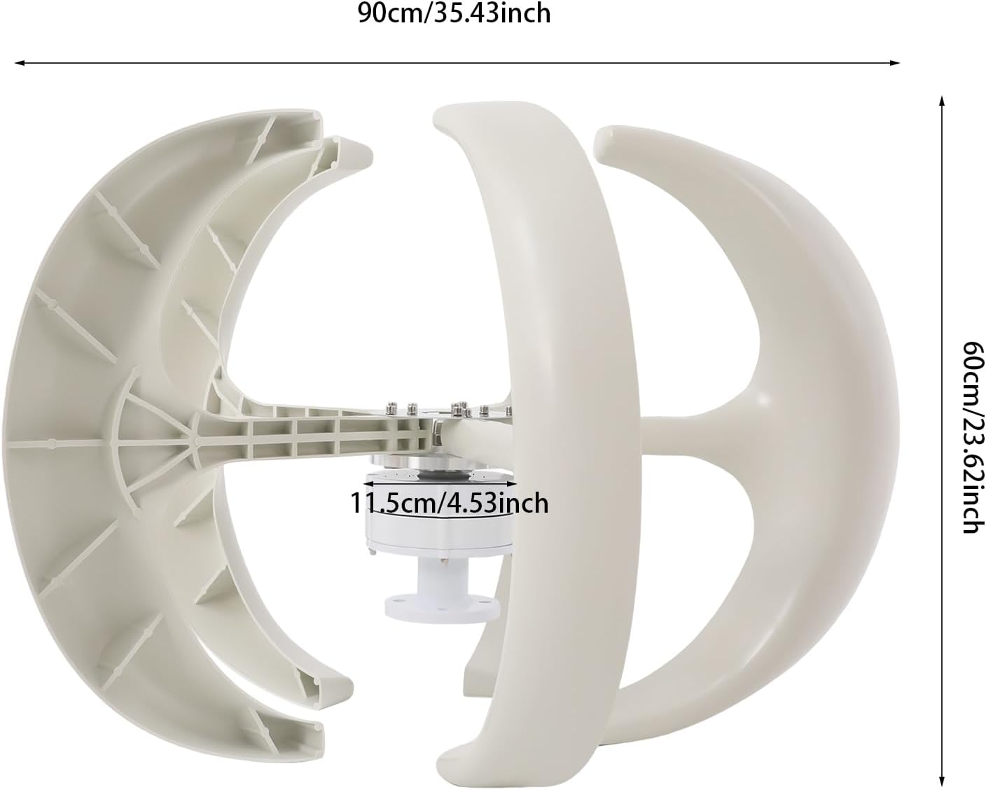 24V 600W Wind Turbine Generator Kit, Wind Power Generator with Controller and Flange Plate 5 Blades Auto Adjust Windward Direction Suitable for Home Terrace Marine Motor Home Chalet Boat