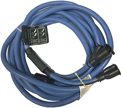 Briggs and Stratton 25-Foot, 20 Amp Generator Adapter Power Cord Set, 5-20P/R 4 Outlet (Blue)