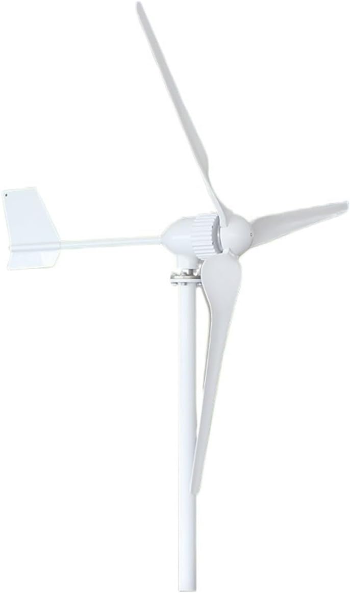 Wind Turbine Generator Kit, Low Speed Start Wind Turbine Generator 3000W 12V 24V 48V Free Alternative Energy Windmill 3 Blades for Hybrid Solar Wind System(12V)