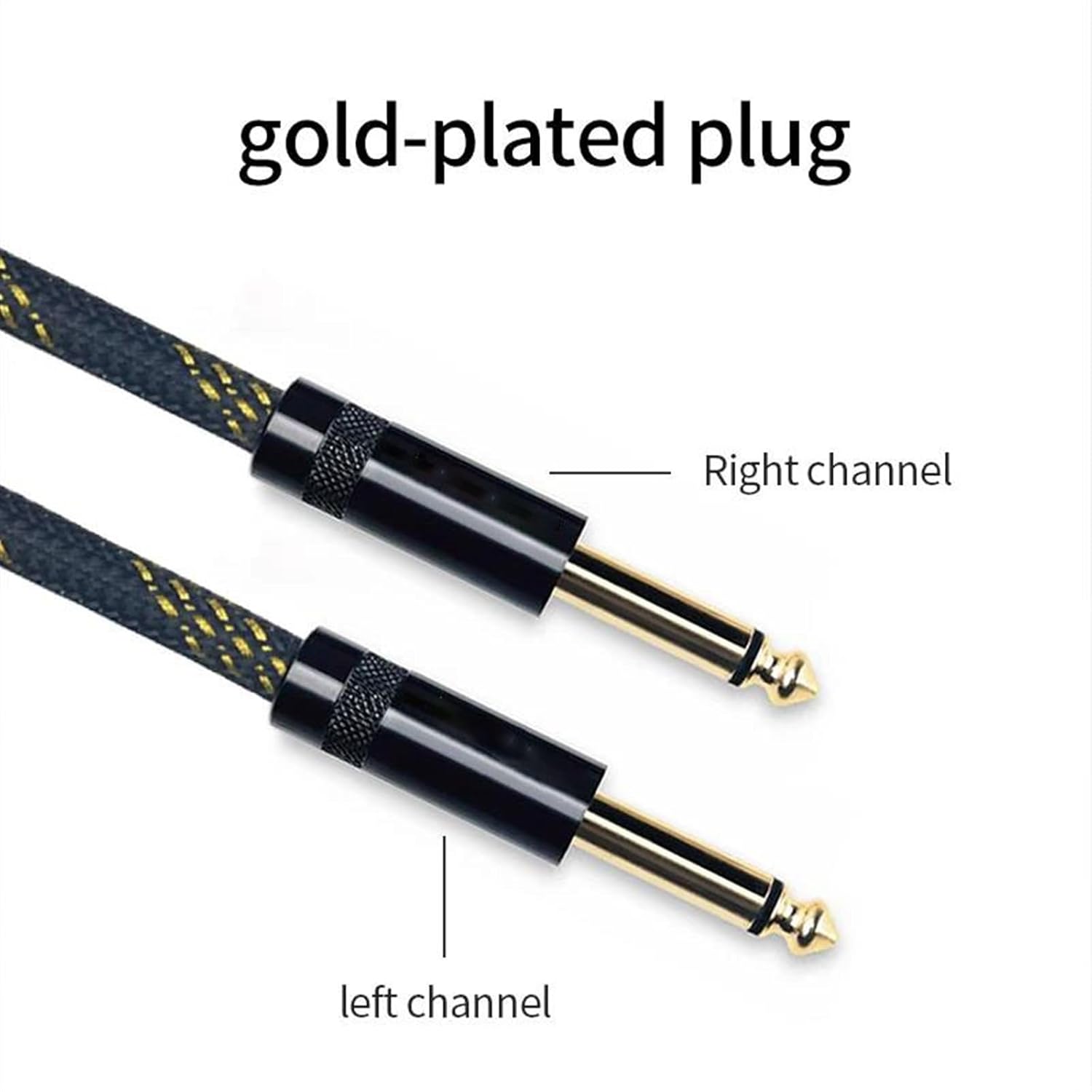 TSTS Guitar Audio Cable Cable 6.5mm 4N OFC for Microphone Guitar Amplifier CD Player Speaker(2m)